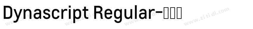 Dynascript Regular字体转换